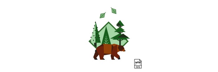 Brown bear - Vector graphics